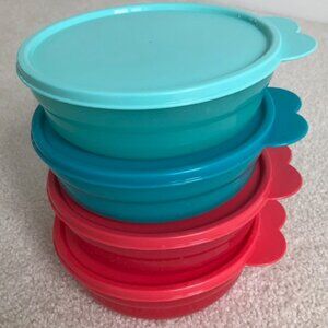 Tupperware Microwave Reheatable Cereal Bowls | Set of 4